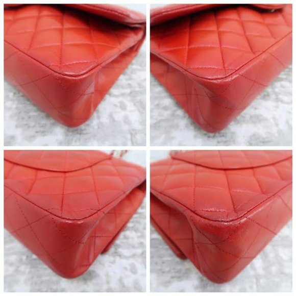 SOLD Chanel Orange Double Flap Shoulder Bag - Picture 5 of 8